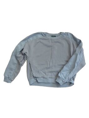 Massimo Dutti Mixed Material Tee Sweatshirt XS